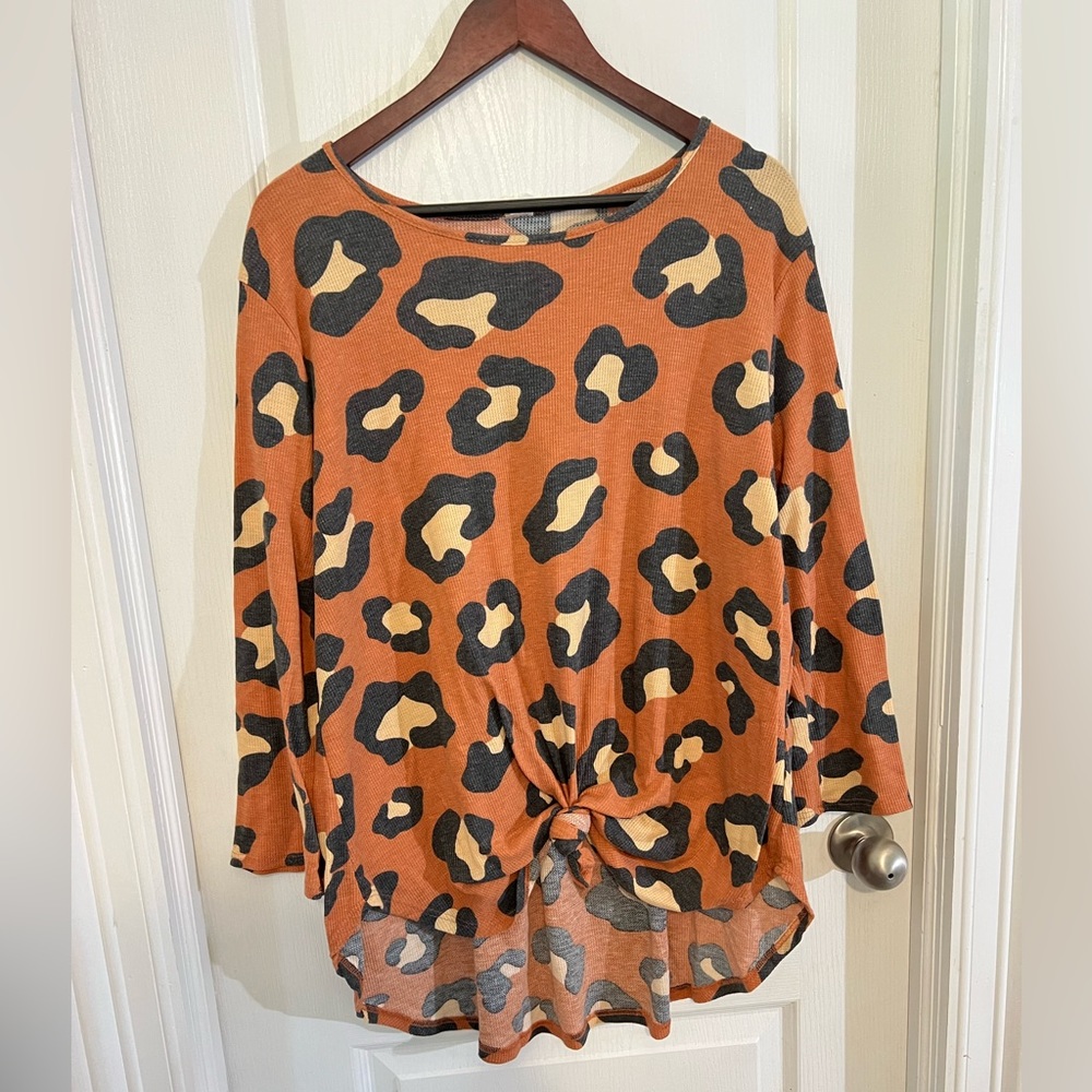 Cheetah Print Waffle Knit
